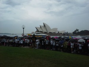 The site of the INC walkathon in Sydney