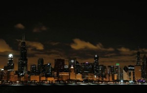 The Chicago skyline is seen during Earth Hour in Chicago, Illinois, in this picture made March 23, 2013. Image by: JIM YOUNG / REUTERS