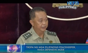 Major General Domingo Tutaan, a spokesperson for Armed Forces of the Philippines, said there was no firefight between the  Filipino peacekeepers and the Syrian militants who surrounded them.