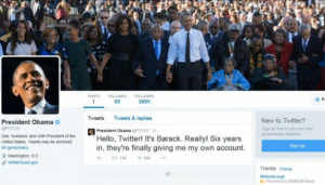 Obama's twitter account