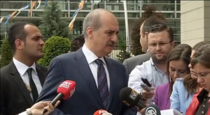 Deputy Prime Minister Kurtulmus says his AK Party will try to form a coalition government after the party failed to win an overall majority in elections.  (Photo grabbed from Reuters  video/Courtesy Reuters)