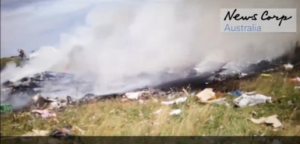 An Australian website has released video it has obtained that is said to be new footage of the direct aftermath of the MH17 plane crash exactly a year ago over eastern Ukraine.  (Courtesy NewsCorp Australia/ Photo grabbed from video provided by Reuters)