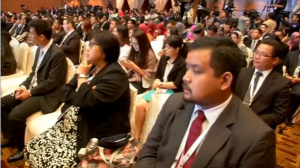 A part of the audience attending the ASEAN economic ministers' meeting in Malaysia. (Photo grabbed from Reuters video)