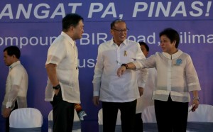 President Benigno S. Aquino III converses with BIR Commissioner Kim Jacinto-Henares and Finance Secretary Cesar Purisima during the 111th anniversary of the Bureau of Internal Revenue (BIR) at the BIR National Office Compound in BIR Road, Diliman, Quezon City on Monday (August 03) with the theme: “Angat Pa Pinas”. (Photo by Benhur Arcayan / Malacañang Photo Bureau)