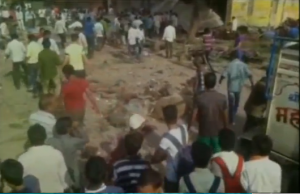 At least 20 people are dead after a cylinder explodes in a hotel in India's central state of Madhya Pradesh. (Courtesy Reuters/Photo grabbed from Reuters video)