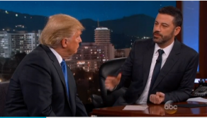 Donald Trump and Jimmy Kimmel during the one-on-one interview