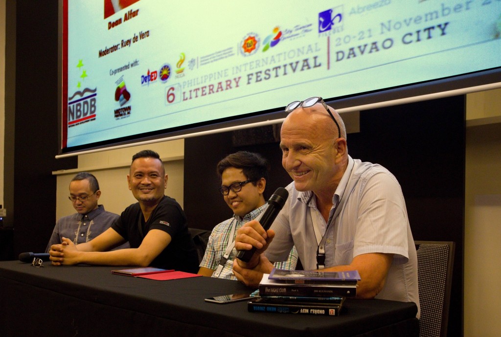 Panel discussion with Dean Alfar and Edgar Samar at the 2015 Laláng: 6th Philippine International Literary Festival in Davao