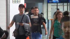 Cuban migrants at airport