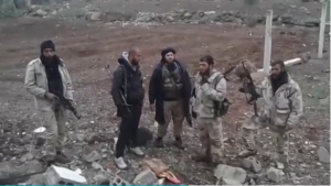 Free Syrian Army soldiers standing together