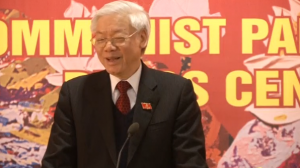 The 12th National Congress of the Vietnam's ruling Communist Party concludes in Hanoi after re-electing Nguyen Phu Trong as the party's General Secretary.  (Courtesy Reuters/Photo grabbed from Reuters video)