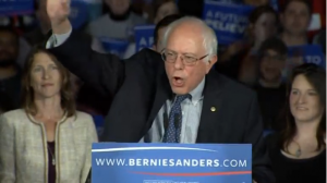 Bernie Sanders: "What Iowa has begun tonight is a political revolution" (Photo courtesy: Reuters/Photo grabbed from Reuters video)