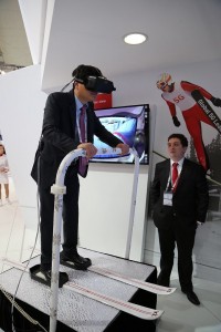 EBC's Robert Capistrano, tries first hand the Virtual Reality (VR) experience of skiing.  Mark Zuckerberg predicts that VR can become the most social platform.