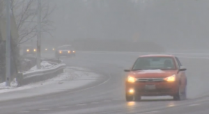 An expansive winter storm bore down on the U.S. East Coast, scuttling almost 1,400 flights and threatening a treacherous wet commute on Tuesday after the holiday weekend. (Photo grabbed from Reuters video/Courtesy Reuters)