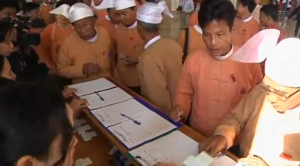 Myanmar's new lawmakers choose a new upper house speaker, days after the parliament opened, dominated by the party of pro-democracy leader Aung San Suu Kyi.  (Photo grabbed from Reuters video/Courtesy Reuters)