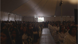 The overflow tent outside the house of worship in the locale of Fremont, California was immediately filled up with Iglesia Ni Cristo brethren who were eager to attend the worship service officiated by INC Executive Minister Brother Eduardo V. Manalo. (Photo from Eagle News Service US Bureau)