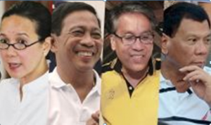 Ang mga kandidato sa pagka-pangulo para sa May 2016 elections.  (Eagle News Service)