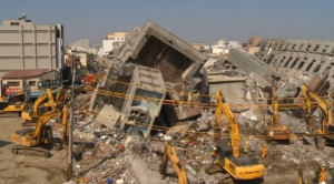 An engineering official in the southern Taiwanese city of Tainan says rescue teams have found more signs of life in a collapsed building.  (Photo grabbed from Reuters video/Courtesy Reuters)