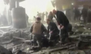 This image grab made on March 22, 2016 from a video by RTL TVI shows people  inside Brussels airport in Zaventem after a blast. March 2016  Airlines cancelled hundreds of flights and European railways froze links with Brussels Tuesday after a series of bombs blasts killed around 35 people in the city's airport and a metro train, sparking a broad security response.    / AFP / RTL TVI / STRINGER 