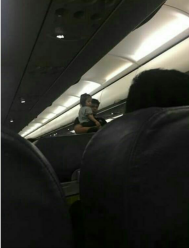 Lowell Menorca II inside the Cebu Pacific flight bound for Vietnam. (Contributed photo. Eagle News Service)