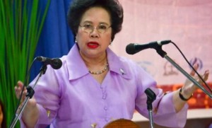 File photo of Senator Miriam Defensor Santiago. The senator who recently ran and lost in the presidential elections on May 9, was rushed to the Makati Medical Center on Monday and was taken to the hospital Intensive Care Unit Tuesday night due to the advanced stage of her lung cancer.