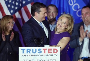 MILWAUKEE, WISCONSIN - APRIL 05: Republican presidential candidate Sen. Ted Cruz (R-TX) celebrates with his wife Heidi at the American Serb Hall Banquet Center after the polls closed on April 5, 2016 in Milwaukee, Wisconsin. Wisconsin Scott Olson/Getty Images/AFP