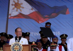 President Benigno S. Aquino III delivers his speech during 74th Commemoration of the ArawngKagitingan(Day of Valor) on Thursday (April 09). This year’s theme: “IsabuhayangKagitingan, Kapayapaan ay Pagkaisahan, KamtinangMithingKaunlaran." (Photo by Benhur Arcayan/ Malacañang Photo Bureau)