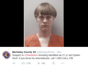 (FILES): This undated file photo obtained June 18, 2015 from the Berkeley County, South Carolina Twitter site shows Dylann Roof, the gunman suspected in the shooting deaths of nine people at an historic black church in Charleston, South Carolina.   US prosecutors will seek the death penalty for the gunman suspected of killing nine black churchgoers in South Carolina last year, Attorney General Loretta Lynch announced May 24, 2016. Dylann Roof, 22, allegedly joined an evening Bible study class at Emanuel African Methodist Episcopal Church in Charleston, then shot participants with a .45-caliber Glock handgun. Three people survived the shooting. Roof was arrested in North Carolina a day after the shooting.   / AFP PHOTO / BERKELEY COUNTY / HANDOUT / ----IMAGE RESTRICTED TO EDITORIAL USE - STRICTLY NO COMMERCIAL USE----- / GETTYOUT / RESTRICTED TO EDITORIAL USE / MANDATORY CREDIT: "AFP PHOTO HANDOUT-BERKELEY COUNTY, SOUTH CAROLINA" / NO MARKETING / NO ADVERTISING CAMPAIGNS / DISTRIBUTED AS A SERVICE TO CLIENTS