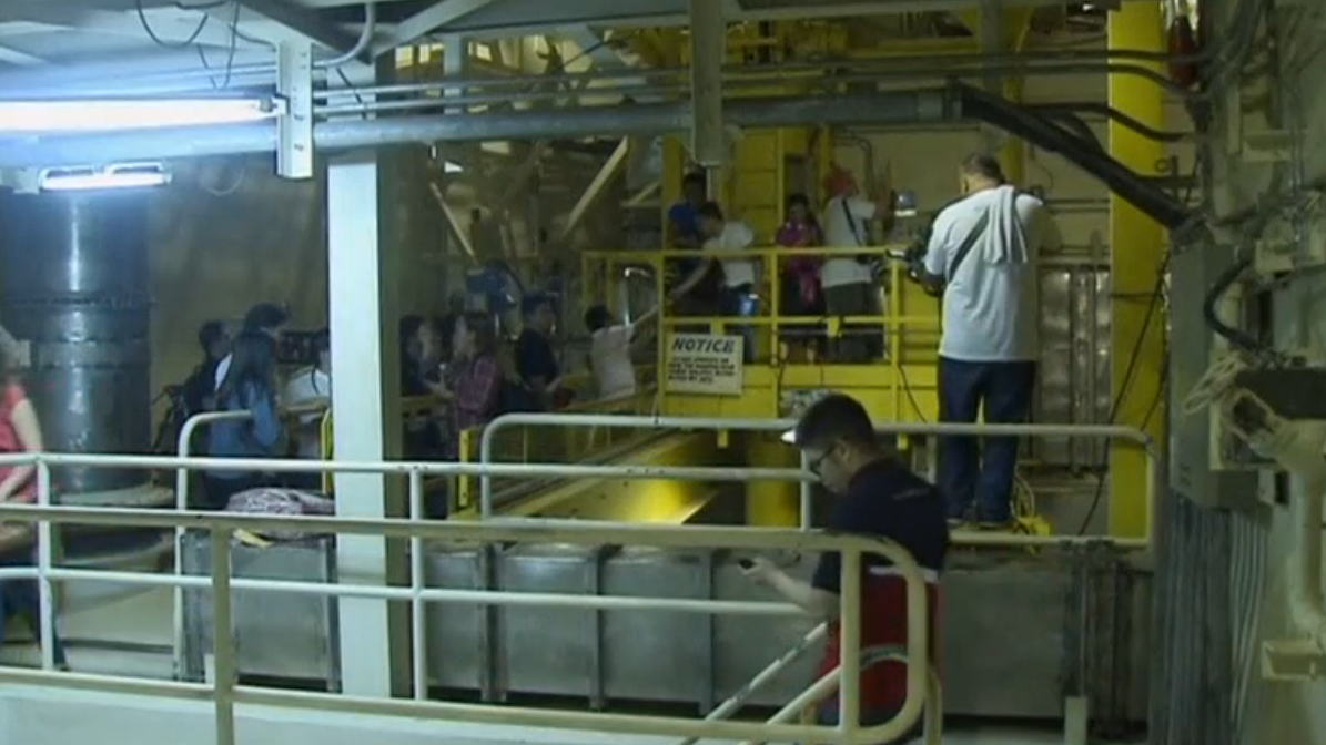 Philippine energy department takes journalists for a tour inside the country's only nuclear power plant built four decades ago but was never used, with officials looking into the possibility of reviving the mothballed facility to ensure its long-term supply of clean and cheap energy. (Photo grabbed from Reuters video)