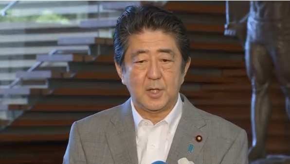 Japan PM Abe says suspected North Korea nuclear test is absolutely inadmissible.(photo grabbed from Reuters video)