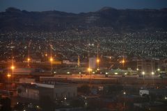 EL PASO, TX - OCTOBER 14: Ciudad Juarez is seen from the Texas side of the U.S.-Mexico border early on October 14, 2016 in El Paso, Texas. The Rio Grande serves as the border between the two countries and through much of West Texas there is no additional fencing.   John Moore/Getty Images/AFP