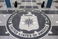 (FILES) This file photo taken on August 13, 2008 shows the seal of the Central Intelligence Agency (CIA) in the lobby of CIA Headquarters in Langley, Virginia. The CIA can turn your TV into a listening device, bypass popular encryption apps, and possibly control your car, according to a trove of alleged documents from the US spy agency released on March 7, 2017 by WikiLeaks. The group posted nearly 9,000 documents it said were leaked from the Central Intelligence Agency, in what it described as the largest-ever publication of secret intelligence materials.  / AFP PHOTO / AFP FILES / SAUL LOEB