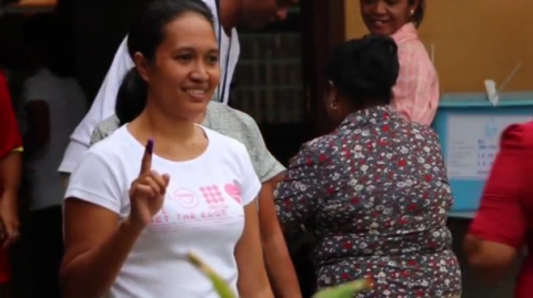 East Timorese go to the polls to elect a new president, with two former resistance fighters leading the race.(photo grabbed from Reuters video)