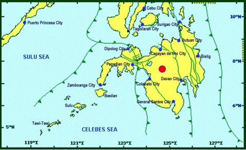 The 6.0 magnitude quake in Lanao del Sur that struck on Wednesday, April 12, at 5:21 a.m. (Photo courtesy Phivolcs)