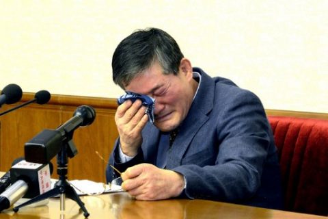 (FILES) This file picture released from North Korea's official Korean Central News Agency (KCNA) on March 25, 2016 shows Kim Dong-Chul, a Korean-American as he addresses a news conference in Pyongyang. North Korea has detained another US citizen for committing "hostile acts", it said on May 7, 2017, its second arrest of an American in a fortnight with tensions high between Pyongyang and Washington. Two more US citizens -- college student Otto Warmbier and Korean-American pastor Kim Dong-Chul -- are currently being held in the North after being sentenced to long prison terms. / AFP PHOTO / KCNA VIA KNS / STR / South Korea OUT / REPUBLIC OF KOREA OUT   ---EDITORS NOTE--- RESTRICTED TO EDITORIAL USE - MANDATORY CREDIT "AFP PHOTO/KCNA VIA KNS" - NO MARKETING NO ADVERTISING CAMPAIGNS - DISTRIBUTED AS A SERVICE TO CLIENTS THIS PICTURE WAS MADE AVAILABLE BY A THIRD PARTY. AFP CAN NOT INDEPENDENTLY VERIFY THE AUTHENTICITY, LOCATION, DATE AND CONTENT OF THIS IMAGE. THIS PHOTO IS DISTRIBUTED EXACTLY AS RECEIVED BY AFP.  /