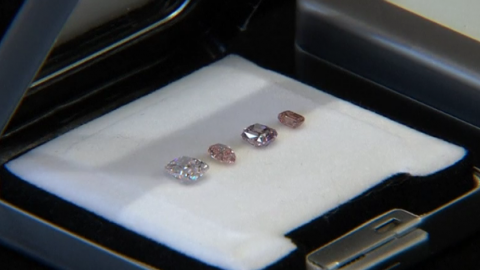 For the world's super-rich, the investment of choice is increasingly a very rare naturally pink diamond, an asset class that this year has set records at auction.(photo grabbed from Reuters video)