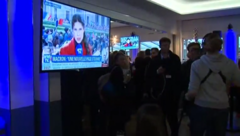 Marine Le Pen supporters were divided on Sunday (May 7) after the far-right candidate lost the French presidential election to centrist Emanuel Macron.(photo grabbed from Reuters video)