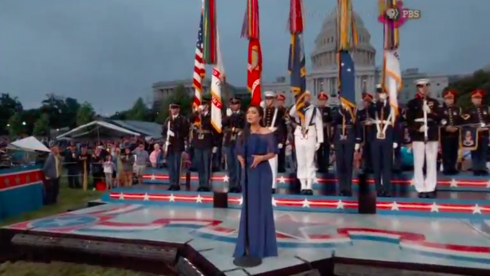 Thousands gathered on the grounds of the U.S. Capitol on Sunday (May 28) to attend the National Memorial Day Concert to honor American servicemen and woman who died during their service. Photo grabbed from Reuters video file.