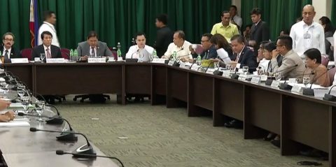 House committee on justice votes to declare the impeachment complaint filed by Magdalo Rep. Gary Alejano against President Rodrigo Duterte