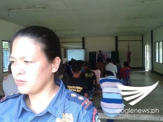 Mga tanod at opisyal ng barangay na dumalo sa seminar na pinangunahan ng Puerto Princesa-PNP.