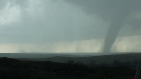  Tornados touched down in Texas, Oklahoma and Wisconsin on Tuesday (May 16) leaving a trail of destruction in their path, local media reported.(photo grabbed from Reuters video)