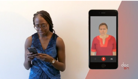 Virtual doctors could bring health information to patients' smartphones with a new app being developed at the University of Southern California's Center for Body Computing(photo grabbed from Reuters video)