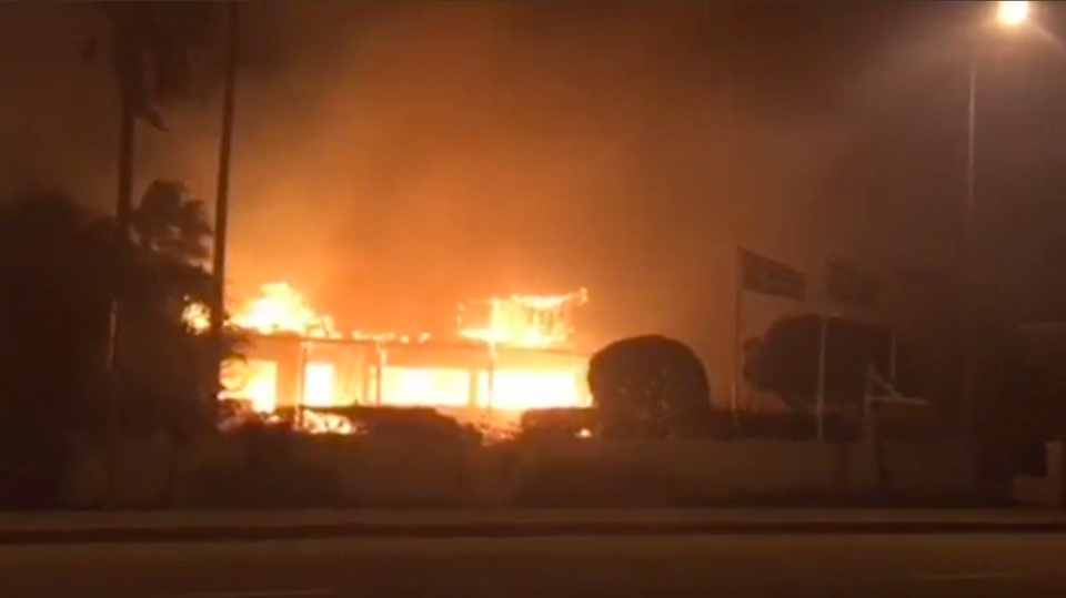 Fires in the countryside east of Cape Town forced evacuations, including in the popular resort town of Knysna, on Wednesday (June 7), local media reported. Photo grabbed from Reuters video file.