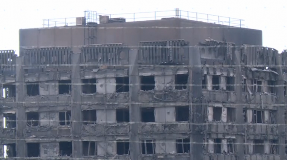 Residents living near the burned Grenfell Tower in London called for a safer living environment on Thursday. Photo grabbed from Reuters video file.