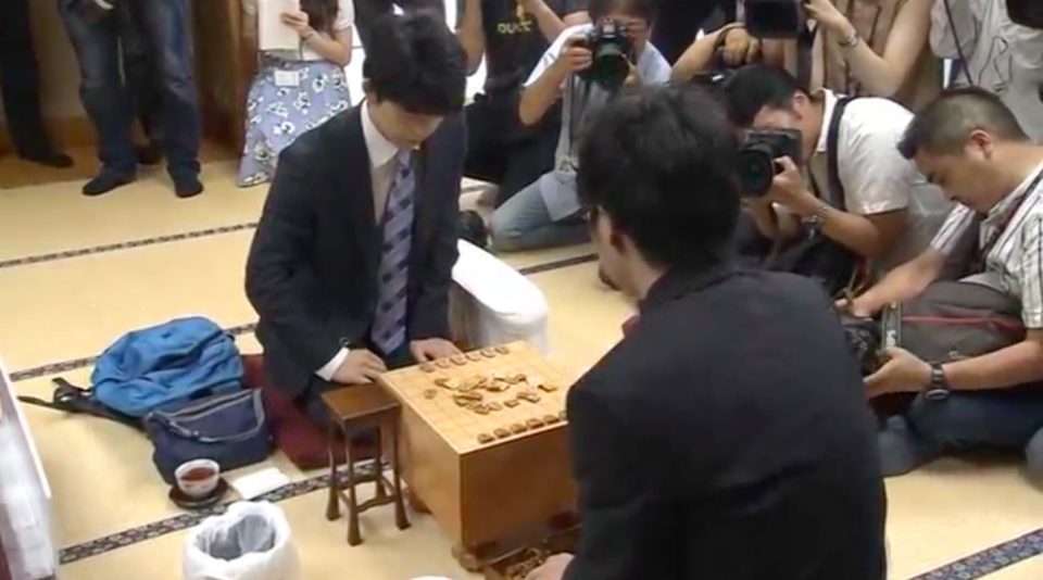 Japan's youngest professional shogi player, Sota Fujii, set a historical record of 29 consecutive victories on Monday (June 26) after sitting through an 11-hour game held in Tokyo. Photo grabbed from Reuters video file.